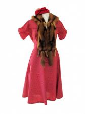 Ladies 1940's Style Tea Dress Wartime Goodwood Costume Size 14 - 16  Image